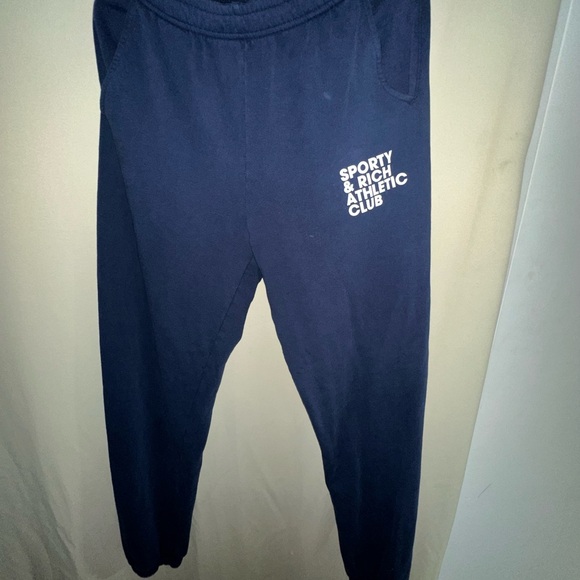 Sporty & Rich navy sweatpants size 30 - Picture 3 of 8